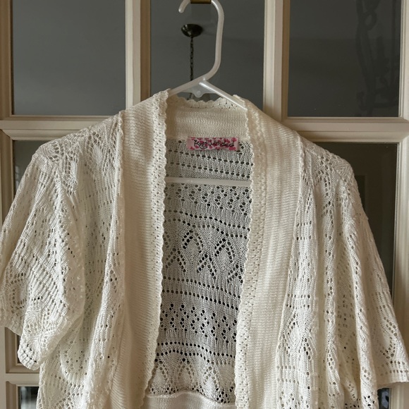Knit Mended Sweaters Cream Lace Shrug Poshmark